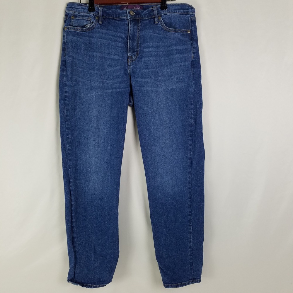 Gloria Vanderbilt Womens Boyfriend Jeans Blue Medium Wash Denim Size 12 Mid Rise